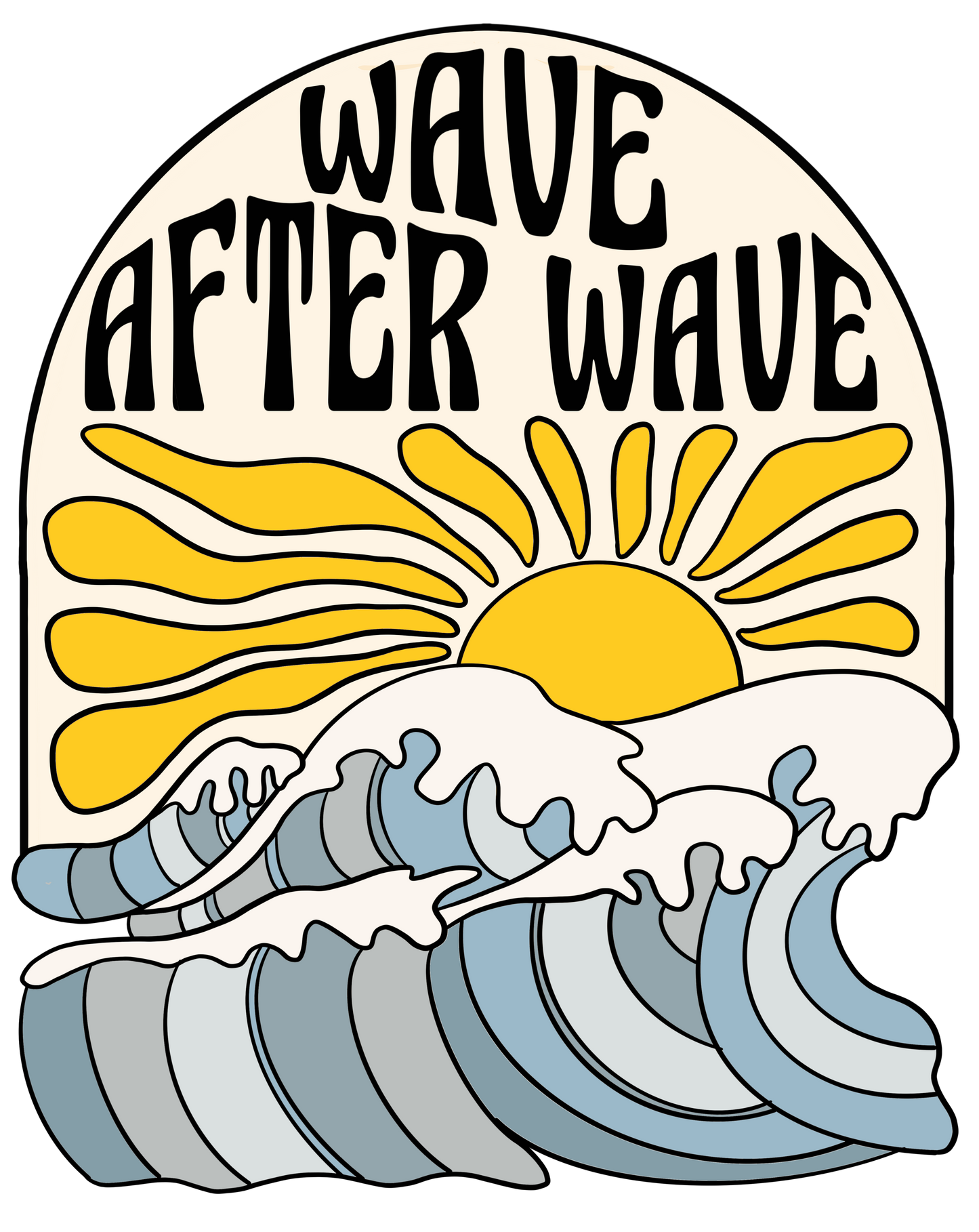 "Wave after Wave" Oversize-Shirt